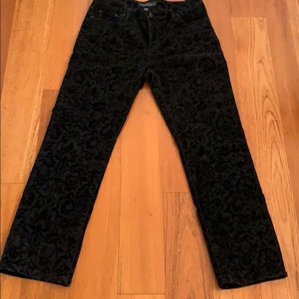 Black pattered jeans